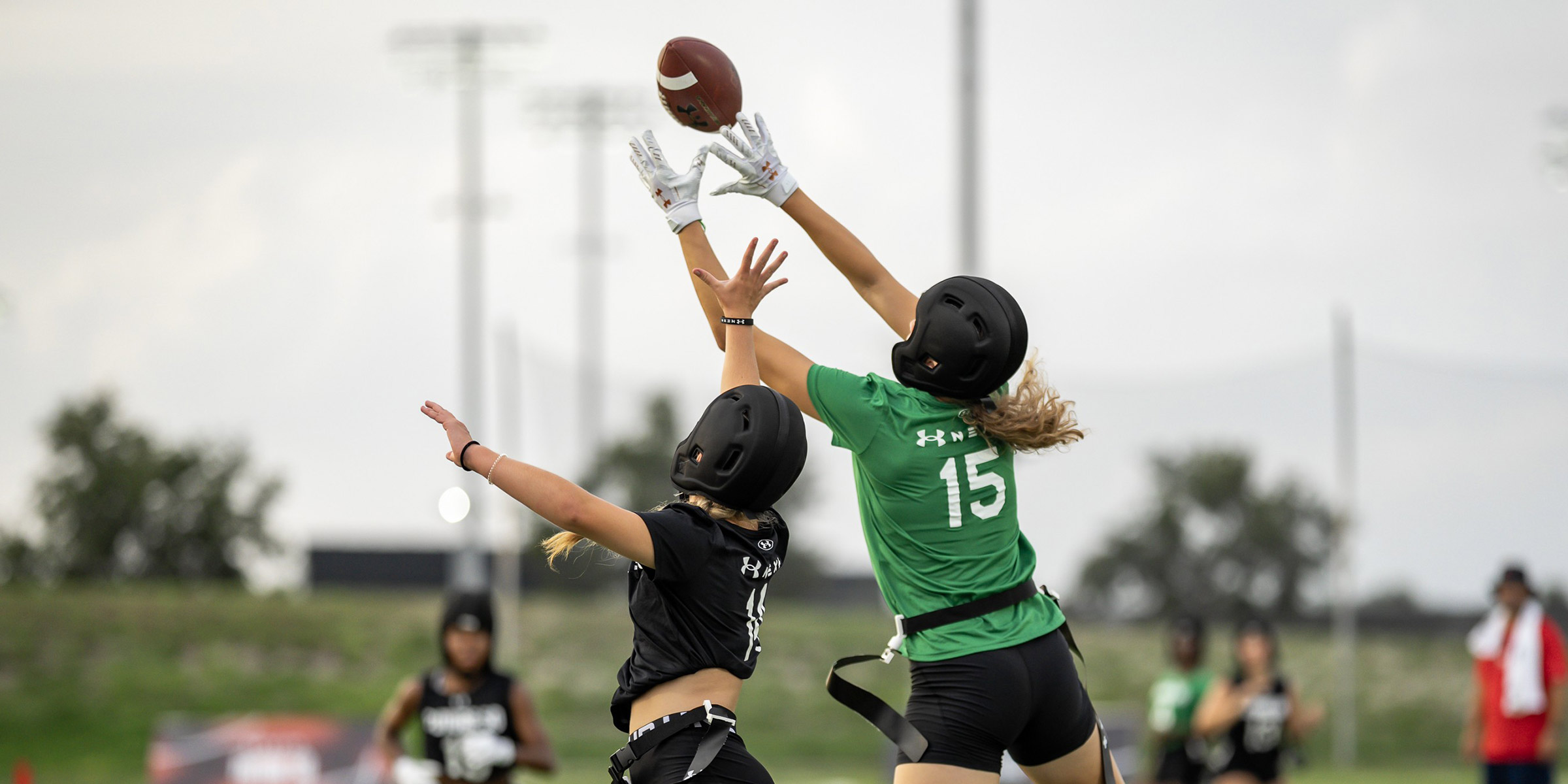 Female Student Athletes at Flag Football Camp