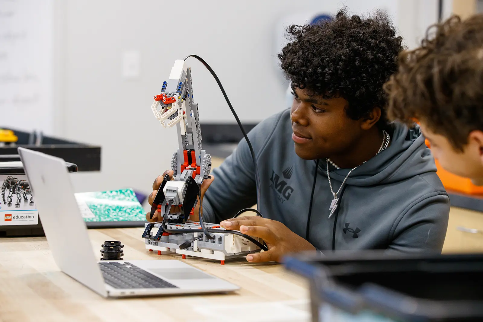 IMG Academy student working in STEM lab
